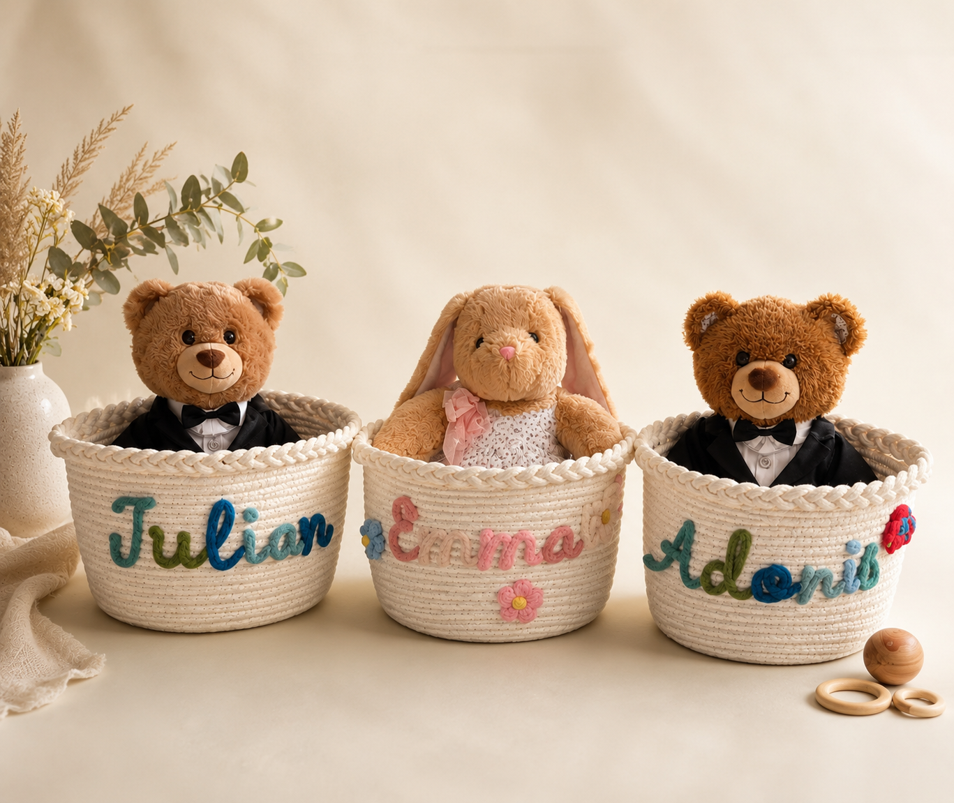 The Little Haven Keepsake Basket™ — Personalised Woven Storage Basket