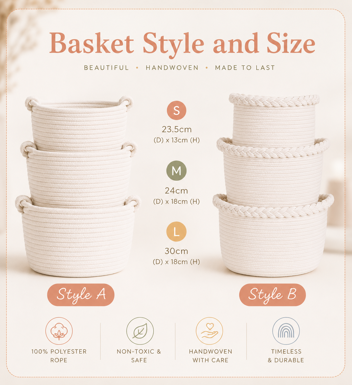 The Little Haven Keepsake Basket™ — Personalised Woven Storage Basket