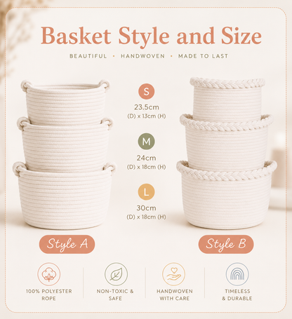 The Little Haven Keepsake Basket™ — Personalised Woven Storage Basket