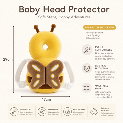 🐝 Busy Bee & 🦋 Beautiful Butterfly Head Protector